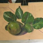 Pear and leaves